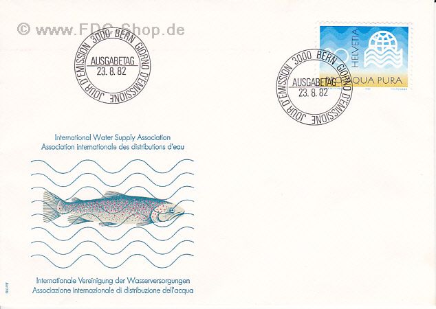 Ersttagsbrief Schweiz Mi-Nr: 1235, Jahresereignisse 1982; Internationale Vereinigung der Wasserversorgungen