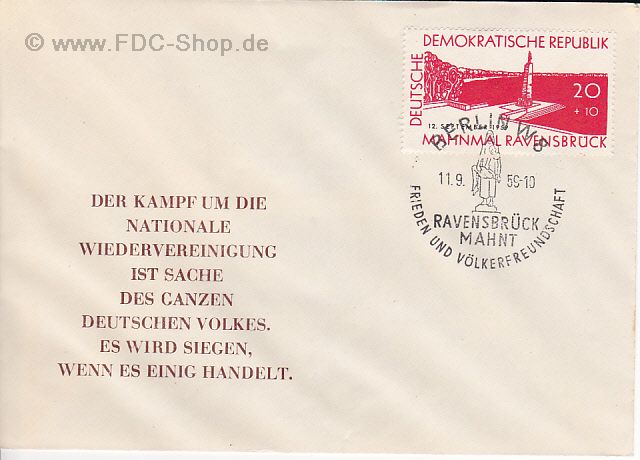 Ersttagsbrief DDR Mi-Nr: 720, Einweihung der Nationalen Mahn- und Gedenkstätte Ravensbrück