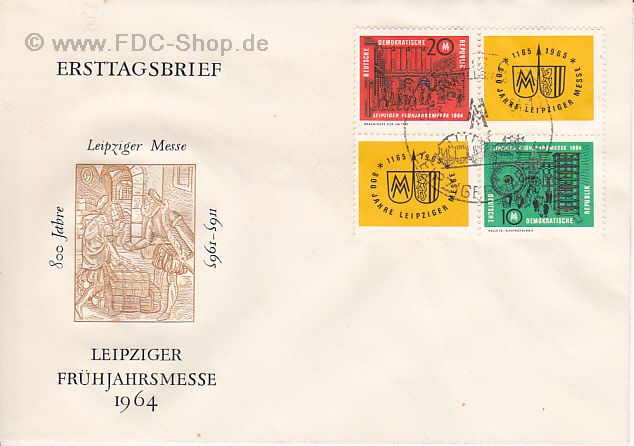 Ersttagsbrief DDR Mi-Nr: 1012-1013, Leipziger Frühjahrsmesse