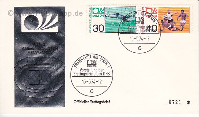 Ersttagsbrief BUND Mi-Nr: 811-812, Fußballweltmeisterschaft, Deutschland