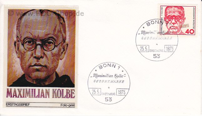 Ersttagsbrief BUND Mi-Nr: 771, Hl. Maximilian Kolbe