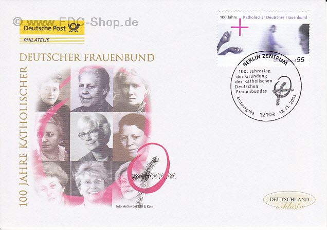 Ersttagsbrief BUND Mi-Nr: 2372, 100 Jahre Katolischer Deutscher Frauenbund