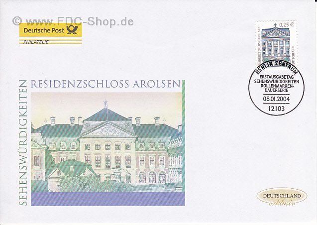 Ersttagsbrief BUND Mi-Nr: 2374, Freimarke: Sehenswürdigkeiten; Residenzschloaa Arolsen