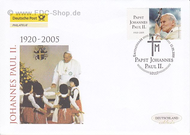 Ersttagsbrief BUND Mi-Nr: 2460, Tod von Papst Johannes Paul II