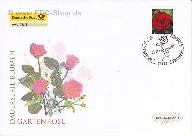 Ersttagsbrief BUND Mi-Nr: 2675, Freimarke: Blumen; Gartenrose (selbstklebend)