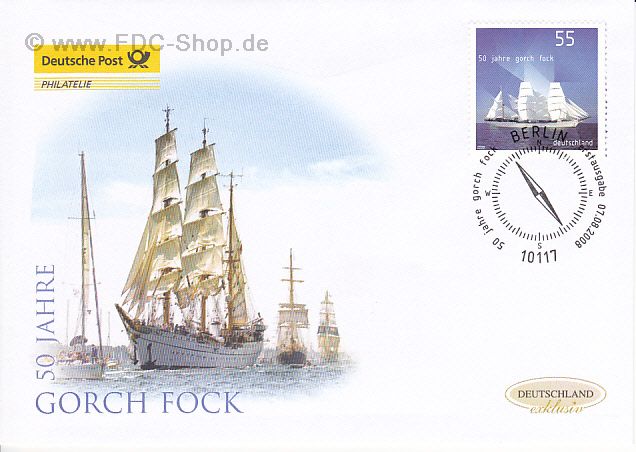 Ersttagsbrief BUND Mi-Nr: 2686, 50 Jahre Segelschulschiff "Gorch Fock"