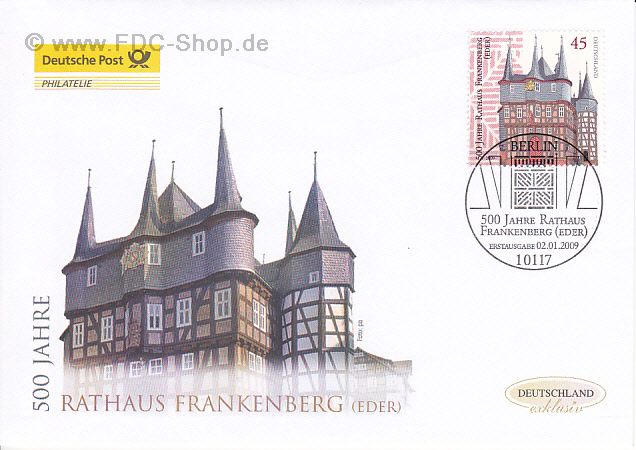 Ersttagsbrief BUND Mi-Nr: 2713, 500 Jahre Rathaus Frankenberg