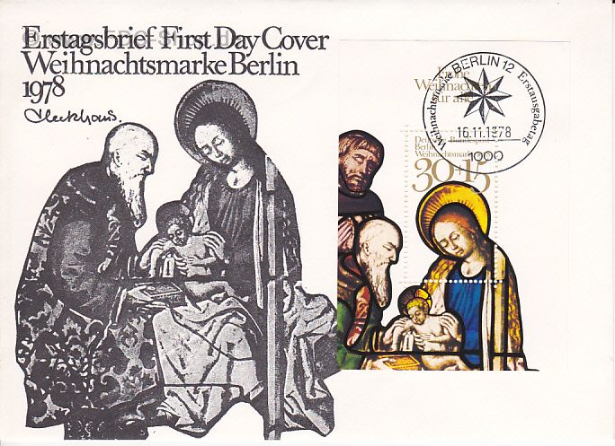 Ersttagsbrief BERLIN Mi-Nr: 581, Weihnachten 1978 (Block 7)