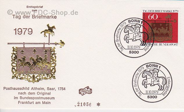 Ersttagsbrief BUND Mi-Nr: 1023, Tag der Briefmarke 1979