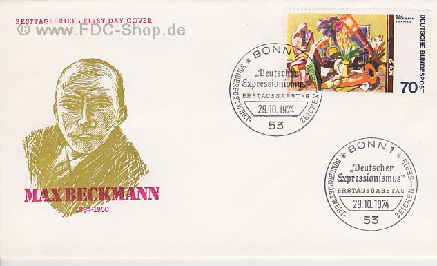 Ersttagsbrief BUND Mi-Nr: 822, Deutscher Expressionismus