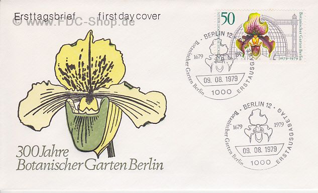Ersttagsbrief BERLIN Mi-Nr: 602, 300 Jahre Botanischer Garten Berlin