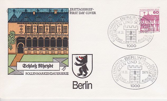 Ersttagsbrief BERLIN Mi-Nr: 611, Freimarke: Burgen und Schlösser; Schloß Rheydt