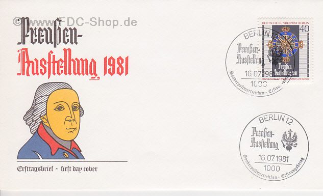 Ersttagsbrief BERLIN Mi-Nr: 648, Preußen-Ausstellung, Berlin-Kreuzberg