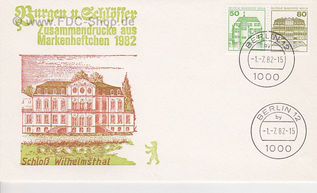 Ersttagsbrief BERLIN Mi-Nr: 615+674, Freimarke: Burgen und Schlösser (aus H-Blatt 21)