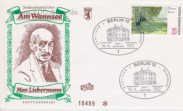 Ersttagsbrief BERLIN Mi-Nr: 424, Gemälde: Berliner Landschaften