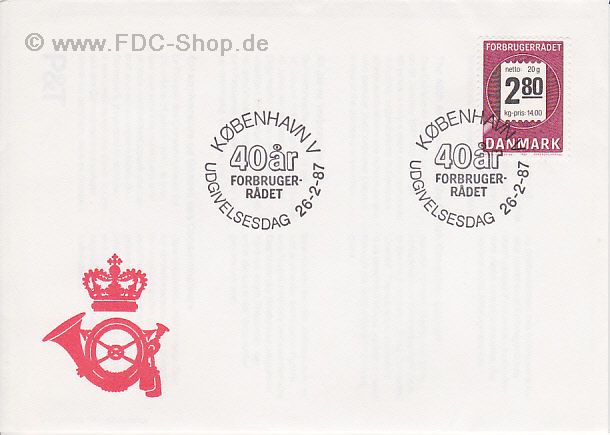 Ersttagsbrief Dänemark Mi-Nr: 890, 40 Jahre Verbraucherberatung