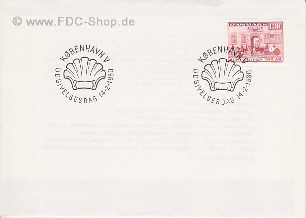 Ersttagsbrief Dänemark Mi-Nr: 697, 200 Jahre Postamt in der Kobmagergade, Kopenhagen