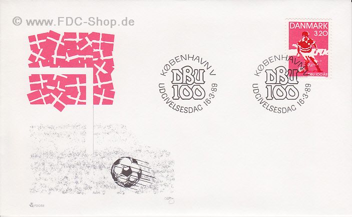 Ersttagsbrief Dänemark Mi-Nr: 945, 100 Jahre Dänische Ballspielunion (DBU)