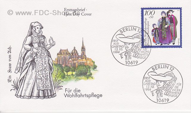 Ersttagsbrief BUND Mi-Nr: 1759, Wohlfahrt; Deutsche Trachten; Minden (Nordrhein-Westfalen)