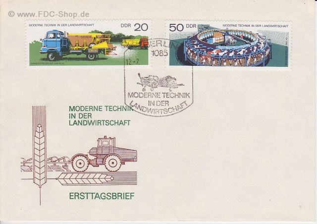 Ersttagsbrief DDR Mi-Nr: 2237+2240, Moderne Technik der Landwirtschaft