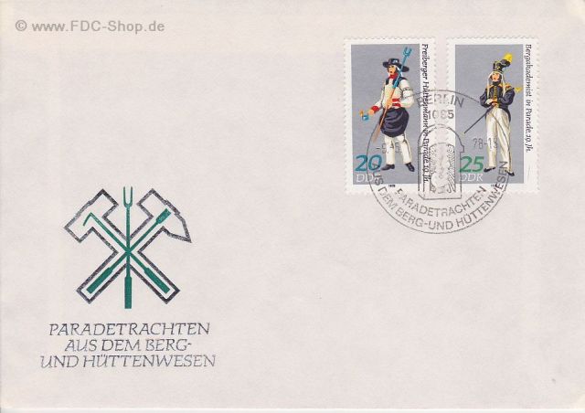 Ersttagsbrief DDR Mi-Nr: 2319+2320, Paradetrachten aus dem Bergbau und Hüttenwesen