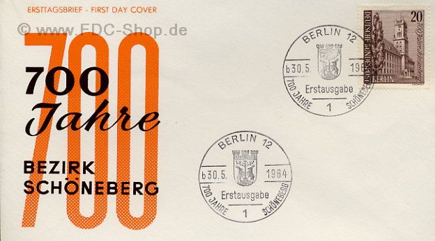 Ersttagsbrief BERLIN Mi-Nr: 233, 700 Jahre Schönenberg