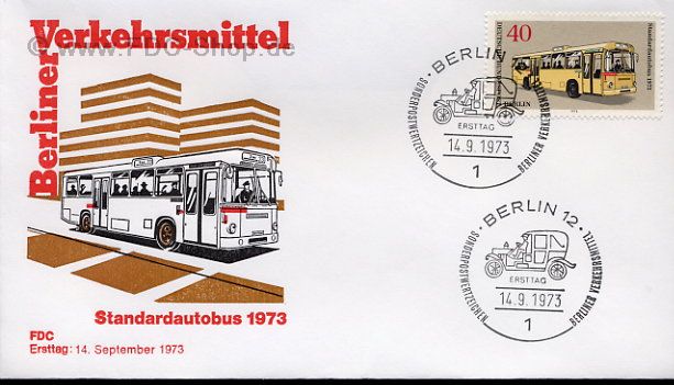Ersttagsbrief BERLIN Mi-Nr: 451, Berliner Verkehrsmittel