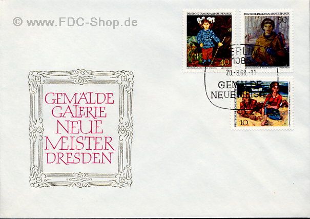 Ersttagsbrief DDR Mi-Nr: 1393+1396+1397, Staatliche Kunstsammlung Dresden