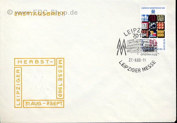 Ersttagsbrief DDR Mi-Nr: 1494, Leipziger Herbstmesse