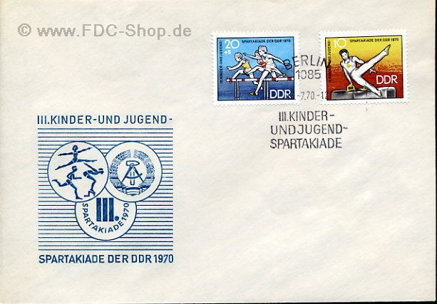 Ersttagsbrief DDR Mi-Nr: 1594-1595, Kinder- und Jugendspartakiade, Berlin