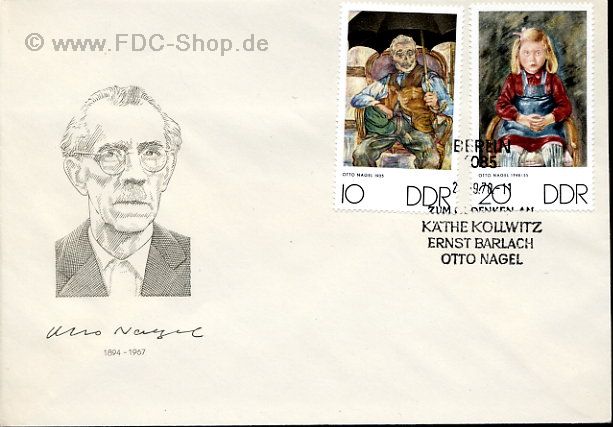 Ersttagsbrief DDR Mi-Nr: 1607-1608, Kunstwoche