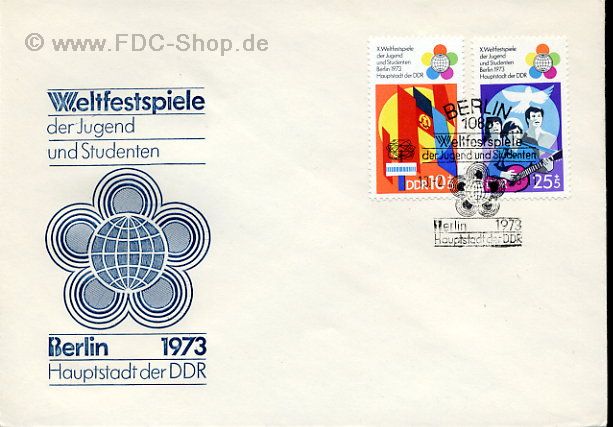 Ersttagsbrief DDR Mi-Nr: 1829-1830, Weltfestspiele der Jugend und Studenten, Berlin