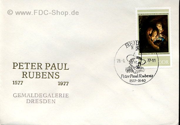 Ersttagsbrief DDR Mi-Nr: 2233, 400. Geburtstag von Peter Paul Rubens