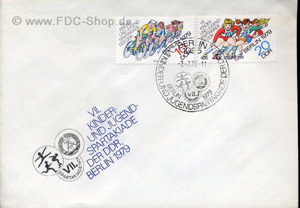 Ersttagsbrief DDR Mi-Nr: 2433-2434, Kinder- und Jugendspartakiade, Berlin