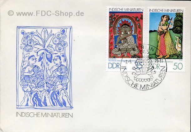 Ersttagsbrief DDR Mi-Nr: 2419-2420, Indische Miniaturen