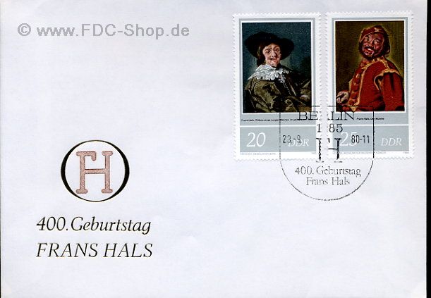 Ersttagsbrief DDR Mi-Nr: 2544-2545, 400. Geburtstag von Franz Hals