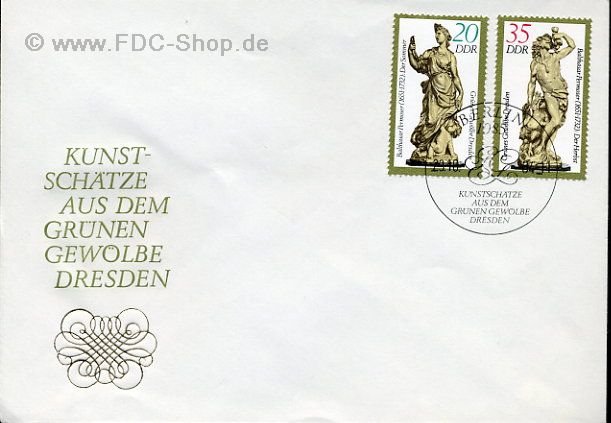 Ersttagsbrief DDR Mi-Nr: 2906-2907, Grünes Gewölbe Dresden: Kunstwerke