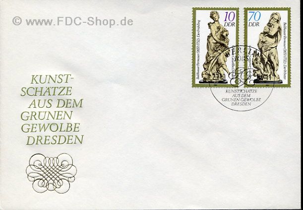 Ersttagsbrief DDR Mi-Nr: 2905+2908, Grünes Gewölbe Dresden: Kunstwerke