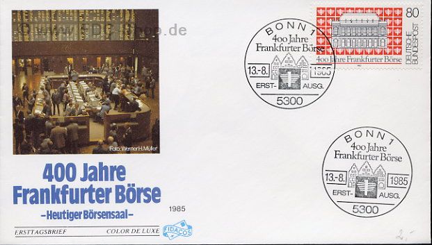 Ersttagsbrief BUND Mi-Nr: 1257, 400 Jahre Frankfurter Börse