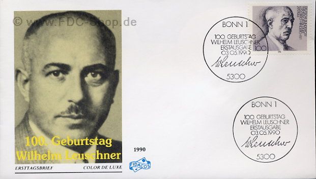 Ersttagsbrief BUND Mi-Nr: 1466, 100. Geburtstag von Wilhelm Leuschner