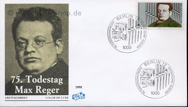 Ersttagsbrief BUND Mi-Nr: 1529, 75. Todestag von Max Reger