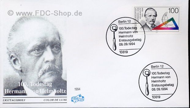 Ersttagsbrief BUND Mi-Nr: 1752, 100. Todestag von Hermann von Helmholtz