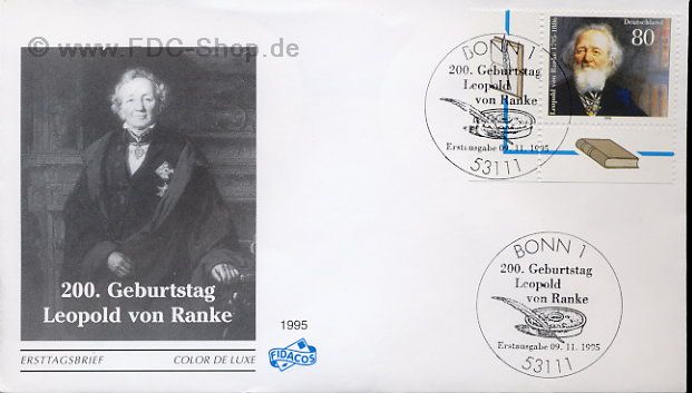 Ersttagsbrief BUND Mi-Nr: 1826, 200. Geburtstag von Leopold von Ranke