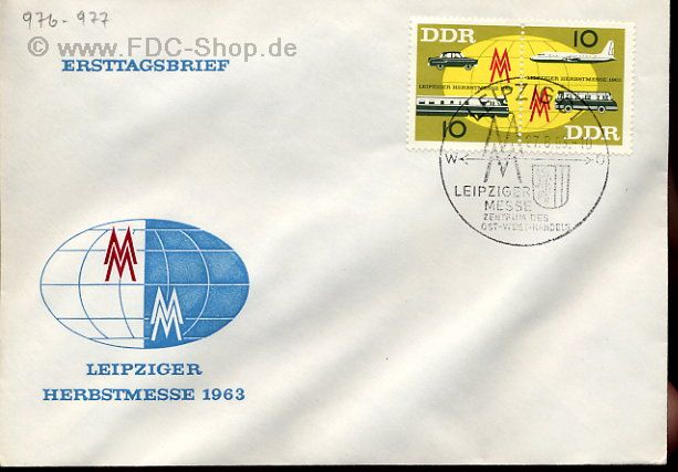 Ersttagsbrief DDR Mi-Nr: 976-977, Leipziger Herbstmesse