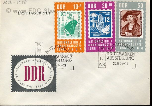 Ersttagsbrief DDR Mi-Nr: 1056-1058, Nationale Briefmarkenausstellung, Berlin