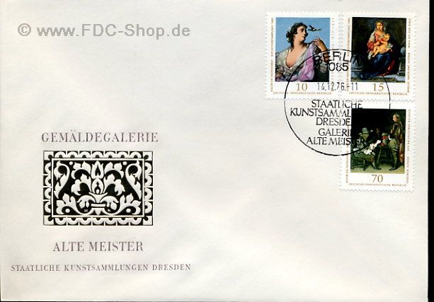 Ersttagsbrief DDR Mi-Nr: 2193+2194+2198, Staatliche Kunstsammlung Dresden, Galerie Alte Meister: Gemälde