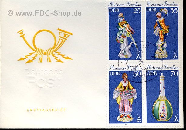 Ersttagsbrief DDR Mi-Nr: 2468-2471, Meissener Porzellan