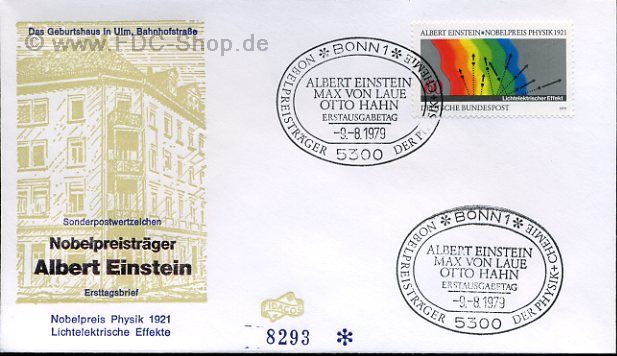 Ersttagsbrief BUND Mi-Nr: 1019, Nobelpreisträger der Physik und Chemie