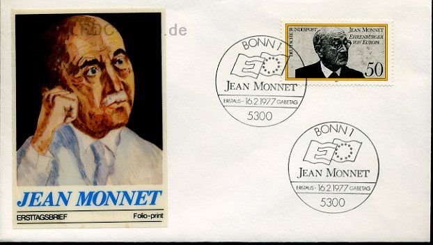 Ersttagsbrief BUND Mi-Nr: 926, Ernennung von Jean Monnet zum Ehrenbürger Europas