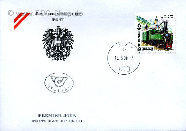 Ersttagsbrief Österreich Mi-Nr: 2255, 100 Jahre Ybbstalbahn
